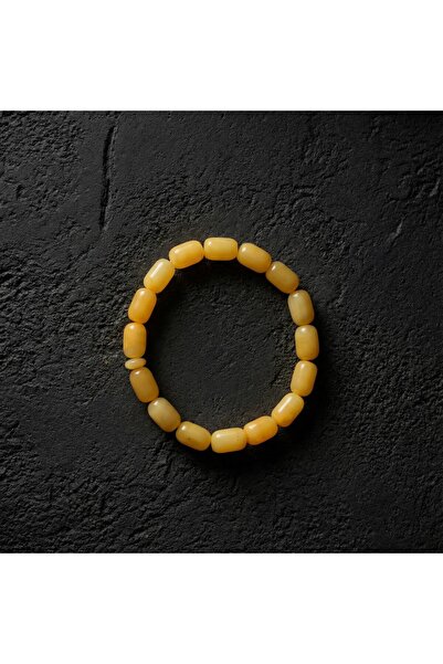 MuhammedMasumCo Sertifikalı Damla Kehribar Kapsül Kesim Bileklik