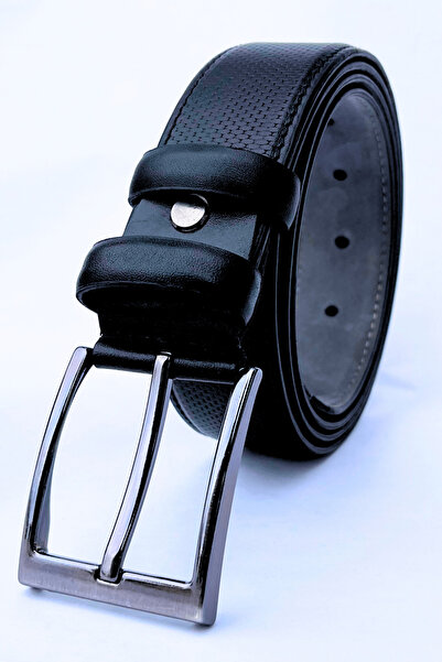 Parscraft Ανδρική ζώνη από γνήσιο δέρμα 3,5 εκ. με ραμμένο σχέδιο, ανδρική ζώ...