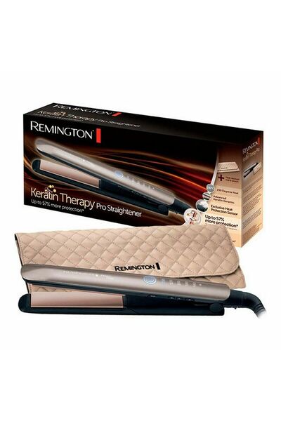 Karaloon Remington S8590 Ισιωτικό μαλλιών, θεραπεία κερατίνης, μπεζ/μπρονζέ