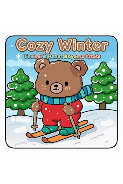 Cozy Winter - 21x21 cm Boyama Kitabı, Çocuk ve Yetişkinler için