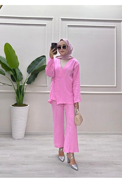 moda acar SET PANTALONI DIN TĂBĂ DE MUSLINĂ