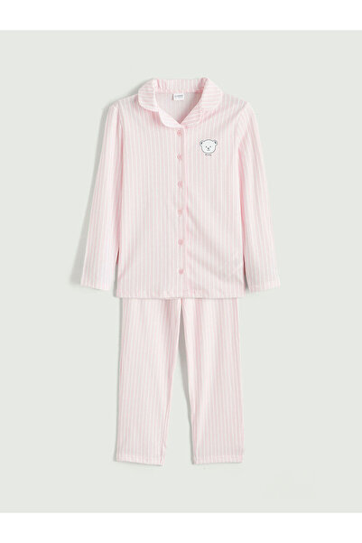 LC Waikiki طقم بيجامة للفتيات من فيجن نيو سيزون بياقة قميص