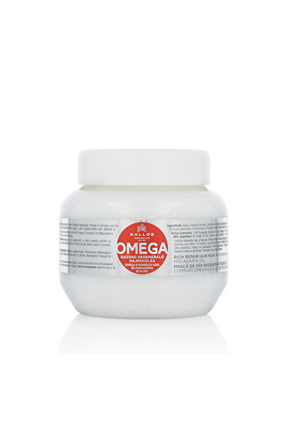 Kallos Mască de păr, Omega, 275 ml, Omega-6 și ulei de macadamia