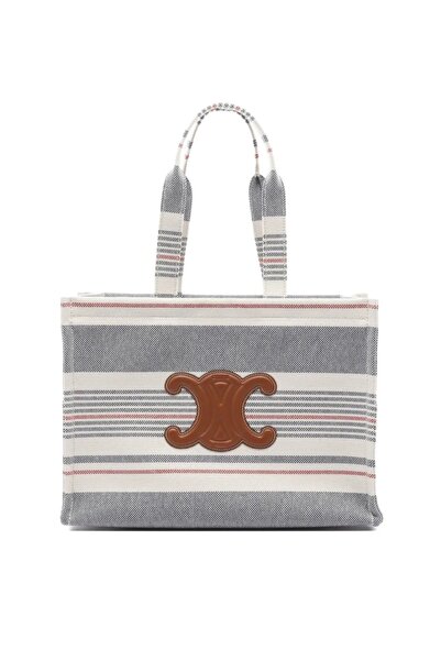 Céline Cabas Large Size Leather Logo Bag