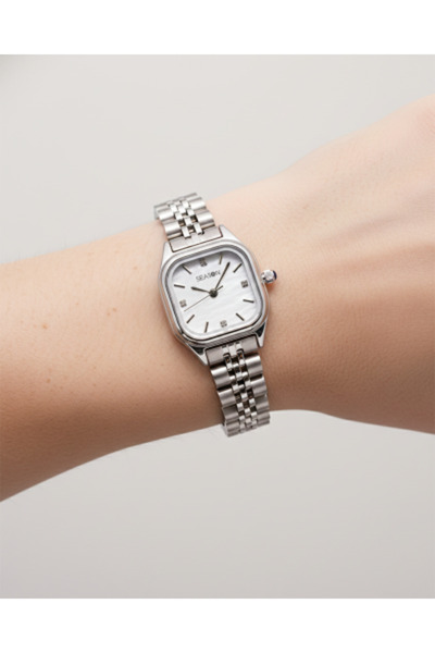 season Square Silver Watch