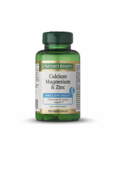 Nature's Bounty Supliment alimentar, Calciu, Magneziu și Zinc, 100 capsule