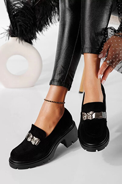 Zaira Pantofi casual dama negri din piele ecologica intoarsa Jenica #20782 - 40