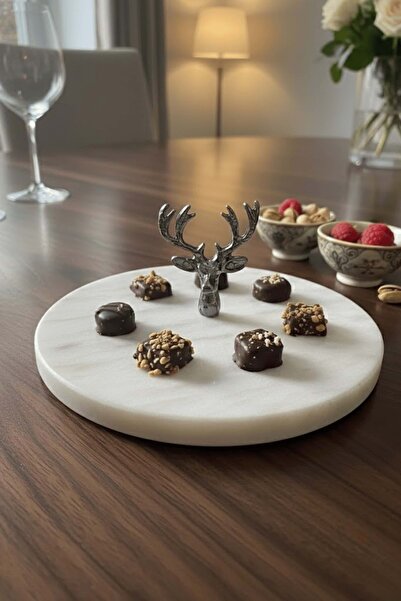 Jenisa Deer Decorated Marble Turkish Delight Bowl – Treat, Dessert & Dessert ...