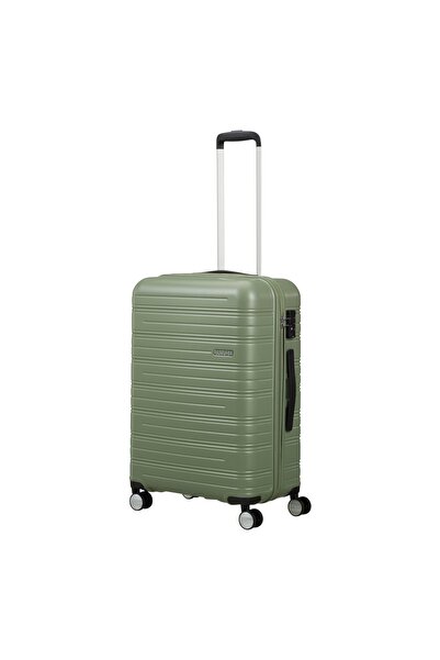 American Tourister HIGH TURN-901 Trolley Cabin Suitcase Khaki- 55/20 cm, 4 H-Spin Wheels