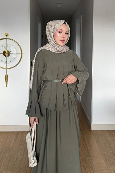 Mihran Butik Lucia Women's Belted Suit Khaki