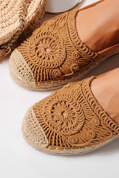 Zaira Дамски кафяви еспадрили от еко кожа и велур Emma #21615