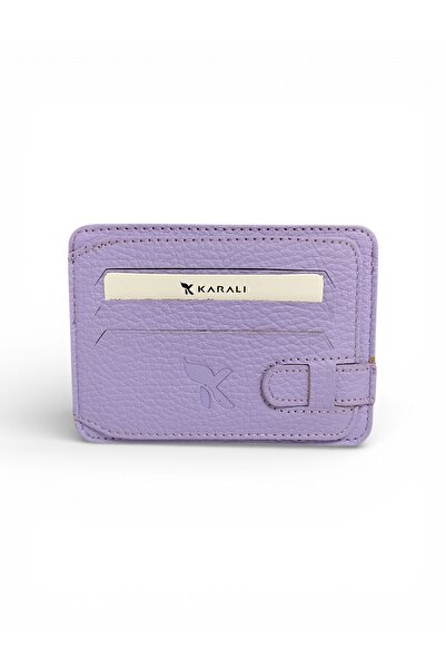 Gesa 100% Γνήσιο Δερμάτινο Σχέδιο Οριζόντιο Μοντέλο Λιλά Θήκη για κάρτες 10 θέσεων + θήκη για νομίσματα