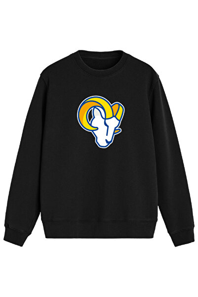 BA Sportswear سترة رياضية سوداء عادية لفريق لوس أنجلوس رامز لكرة القدم الأمريكية