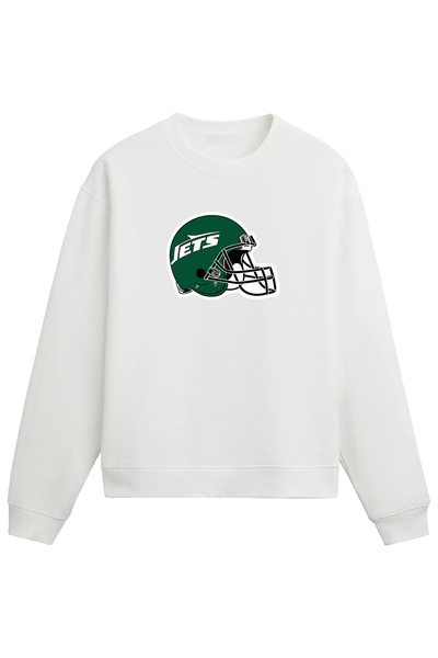 BA Sportswear New York Jets American Football White Regular Sweatshirt