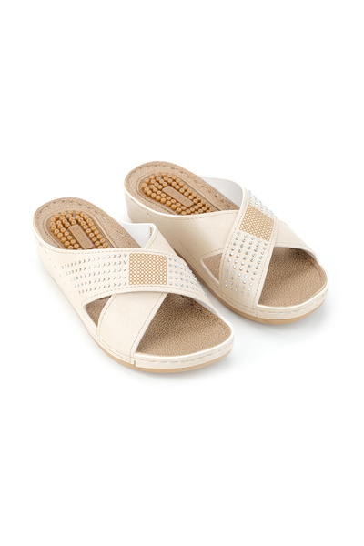 GEZER Summer Women's Comfortable Massage Sole Daily Mother Slippers