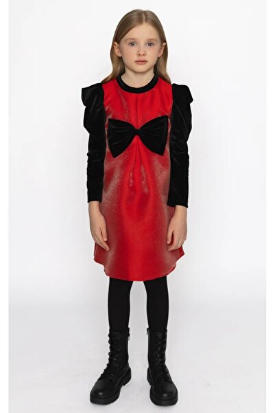 SheShe Party Dress for Ages 4-12 - Red