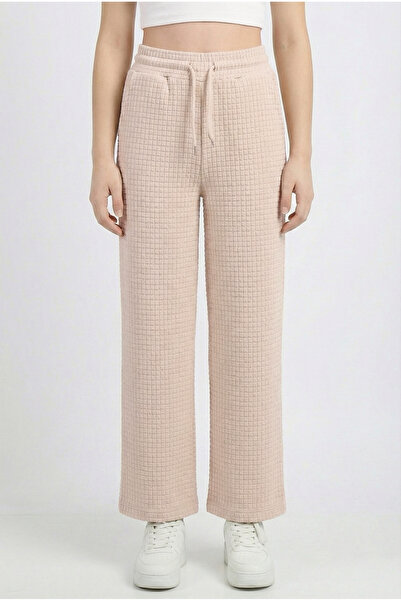 kinderos Καρό παντελόνι για κορίτσια με φαρδιά πόδια και ψηλόμεσο - 26K 1643