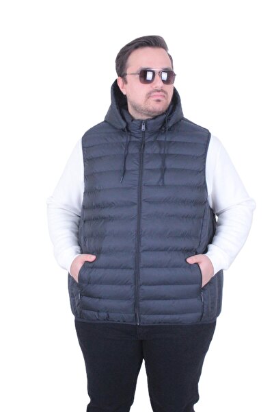 MocGrande Men's Plus Size Vest Mg 2510 Navy Blue
