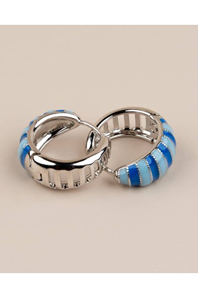 Portakal Esintisi Blue Mavi Mineli Halka Xuping Earrings