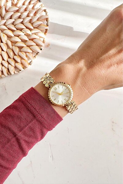OQQO Hera Gold Honeycomb Cord Women's Wristwatch