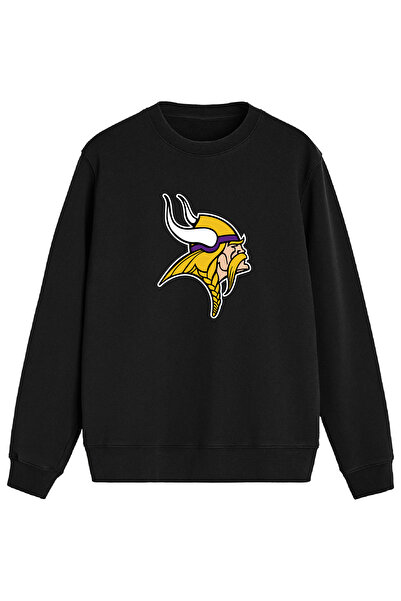 BA Sportswear سترة رياضية سوداء عادية لفريق مينيسوتا لكرة القدم الأمريكية