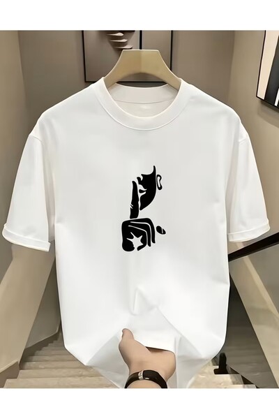 LELVANİ Yaratacı Kariyatür Print Patterned Unisex T-Shirt