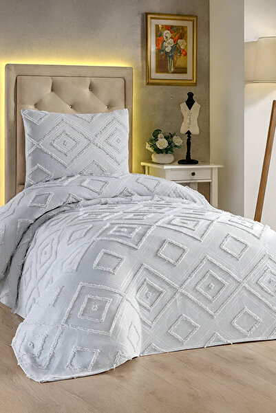 Bizdenuygunuyok مجموعة غطاء سرير لشخص واحد قطعة واحدة من غطاء الوسادة بنمط حد...