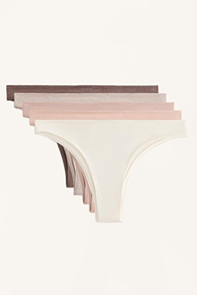 Oysho 5'li karışık pamuklu Brezilya modeli külot