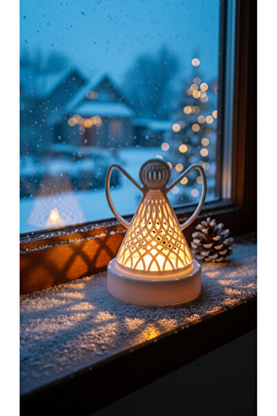 ESWorx Melek Tealight Fener Yılbaşı Süsü ve Dekoratif Masa Lambası