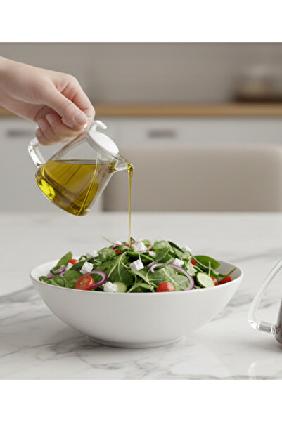 LUCES DESİGN 4 Adet Mini Boy Yağlık Sirkelik Sosluk Set 200 ml Masaüstü Yağda...