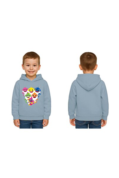 SEDİRLİ Hanorac unisex pentru copii Baby Shark cu imprimeu Swae tricou cu glu...