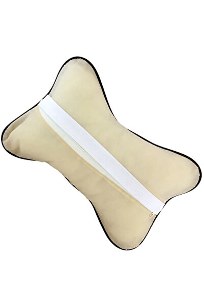 Gonga Set 2 perne de relaxare pentru tetiera, piele ecologica, 25x16 cm, Gonga® Negru
