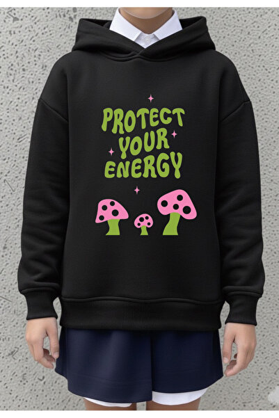 LORVEX Swea pentru copii supradimensionată tricou – Imprimată cu text verde „...