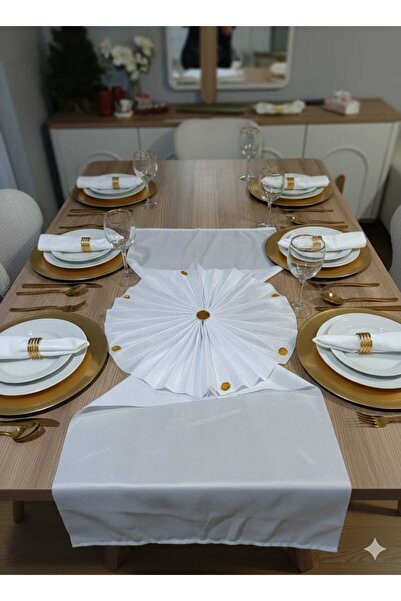 Qulothes Raşel Kumaş Special Hareketli Yelpazeli Taş Detaylı Cırtlı Runner