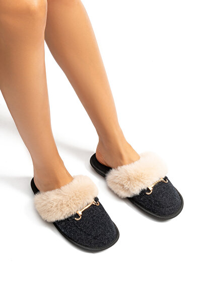 Twigy Ania Women's Buckle House Slippers Black 37/41