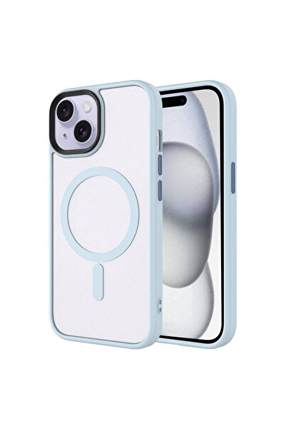 zore iPhone 15 Kılıf Mat Arka Yüzey Wireless Şarj Özellikli MSRA Flet Magsafe...