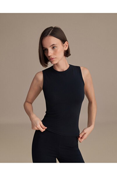 lessandromance SIFIR KOLLU TOP LACİVERT