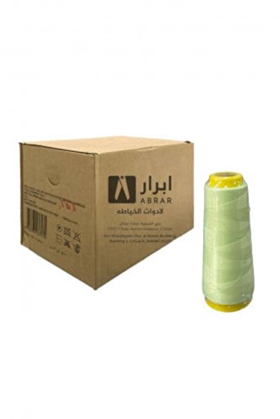 Abrar خيوط خياطة من البوليستر بنسبة 100%، علبة تحتوي على 12 خيطًا - 403 (نعناعي)