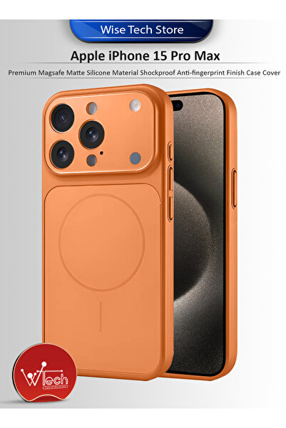 Wtech Apple iPhone 15 Pro Max 2023 Premium Magsafe Matte Silicone Material Sh...