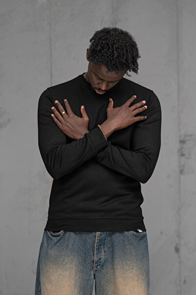 FBI Slimfit Modal Fabric Spring Crew Neck material elastic Swea tricou