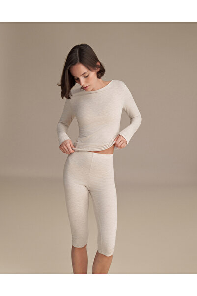 lessandromance CAPRI TAYT EKRU MELANJ