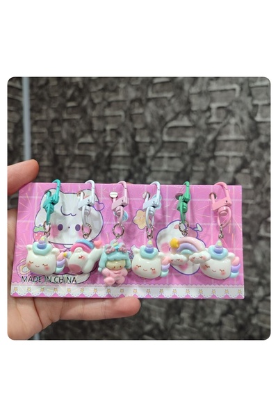 senacacollection Angel Keychain Bag Charm 6 Pack