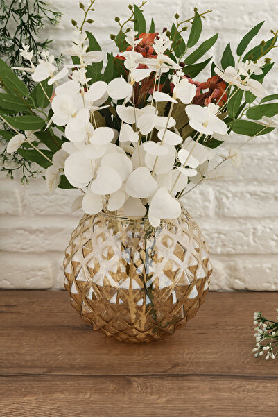 ANGDESİGN Decorative Sandy Glass Vase Bal-20 Cm-2318-C-2