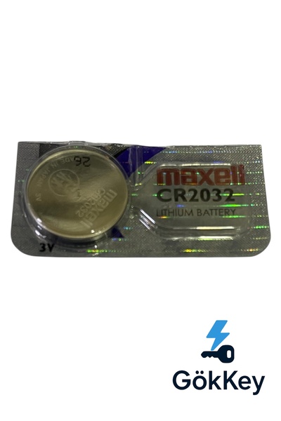 GökKey Maxxel Cr2032 Pil Anahtar Kumanda Şeker Aleti Vs Pili 1 Adet