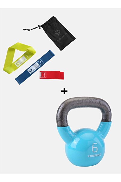 KANGAROO كرة حديدية بوزن 6 كجم مطلية بالفينيل ومزودة بثلاثة مستويات من أربطة ...