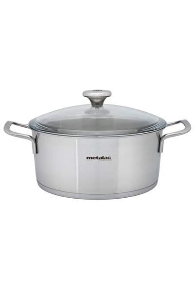 Metalac Santino κατσαρόλα από ανοξείδωτο ατσάλι 4,4 λίτρα, γυάλινο καπάκι, 24...
