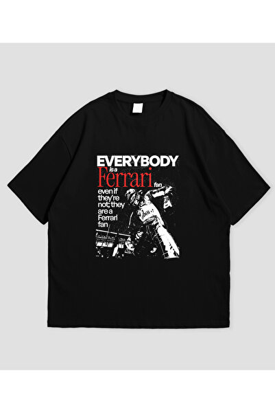 SVART WEAR تي شيرت سيباستيان فيتيل مطبوع قصة فضفاضة للجنسين