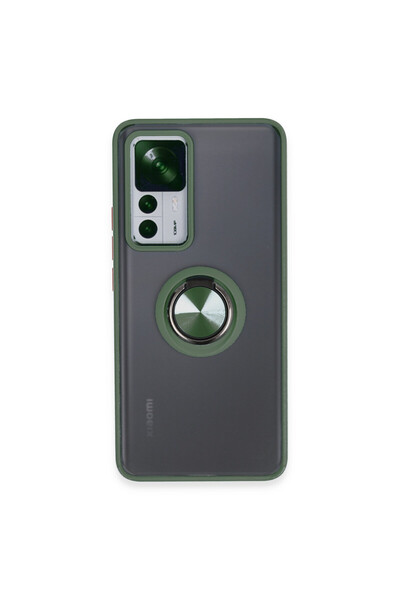 NewFace غطاء حماية سيليكون لهاتف Xiaomi Mi 12T Pro مع حلقة مونتريال - أخضر