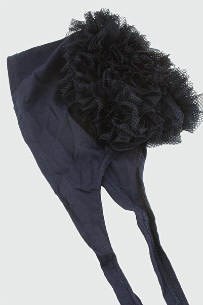 ZERO LAND 1592711739 Stitched (141127) Ruffled Bonnet-Navy Blue