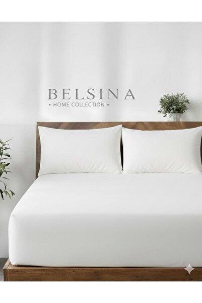 VODDİ Velika bela organska tkanina | Čaršav sa lastišem set | 90% Pamuk | 180...